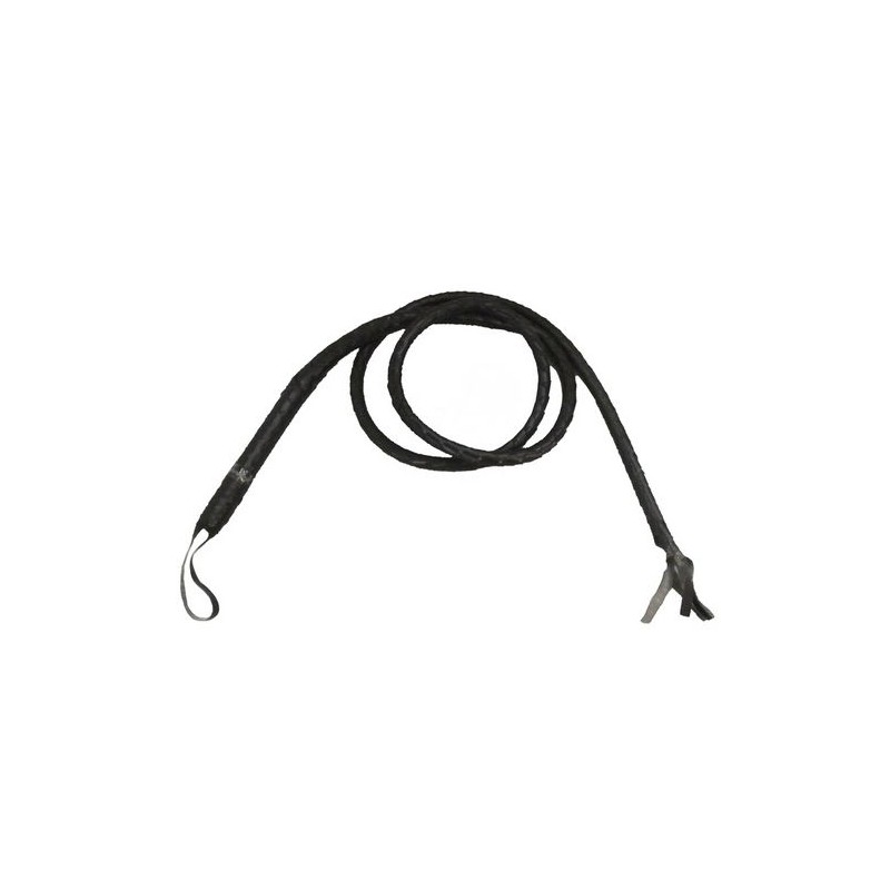 FOUET NOIR SIMILI CUIR 180 CM