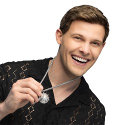 COLLIER BOULE A FACETTE DISCO LED