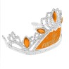 DIADEME HUMORISTIQUE MISS FOFOLLE ARGENT ORANGE ET OR