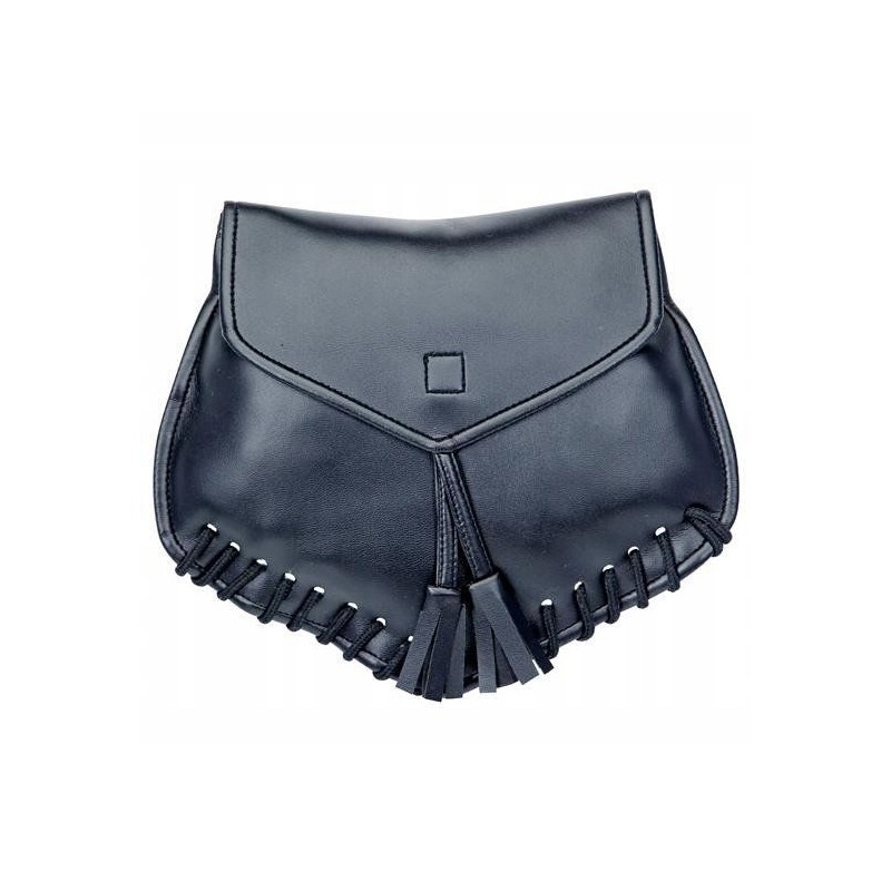 BOURSE EFFET CUIR NOIR THEME MEDIEVAL OU WESTERN