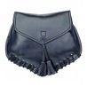 BOURSE EFFET CUIR NOIR THEME MEDIEVAL OU WESTERN