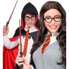KIT APPRENTI MAGICIEN BAGUETTE+LUNETTES RONDES NOIRES