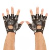 MITAINES SIMILI CUIR ROCK NOIRES TAILLE XL