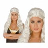 PERRUQUE GAME OF TRONES LONGUE CHEVEUX BLANCS ONDULES + 2 TRESSES