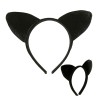 SERRE-TETE OREILLES DE CHAT VELOUR NOIR