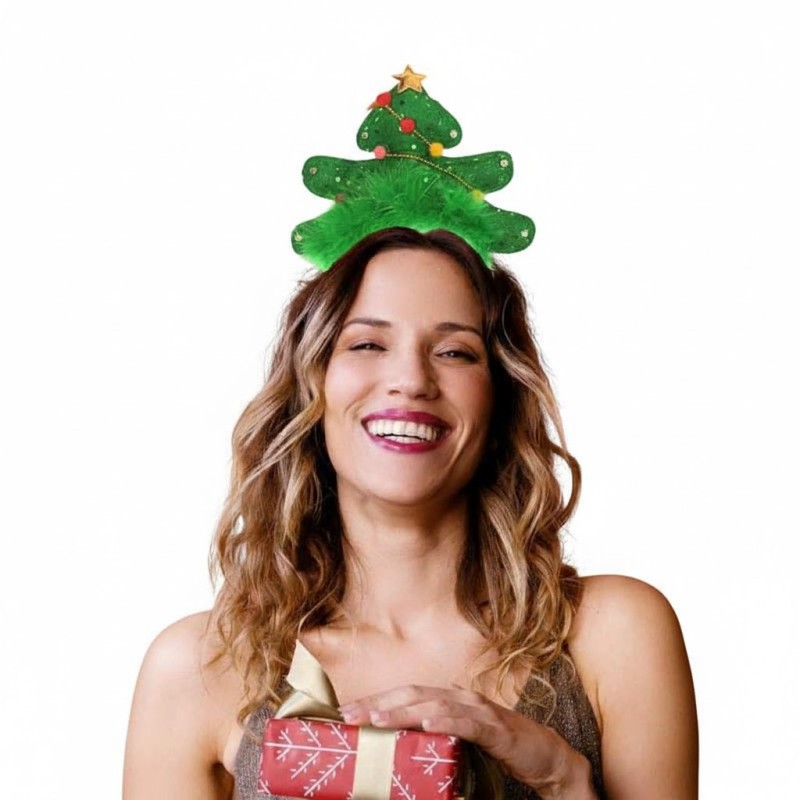 SERRE-TETE SAPIN DE NOEL VERT