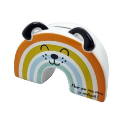 TIRELIRE ARC-EN-CIEL CHIEN