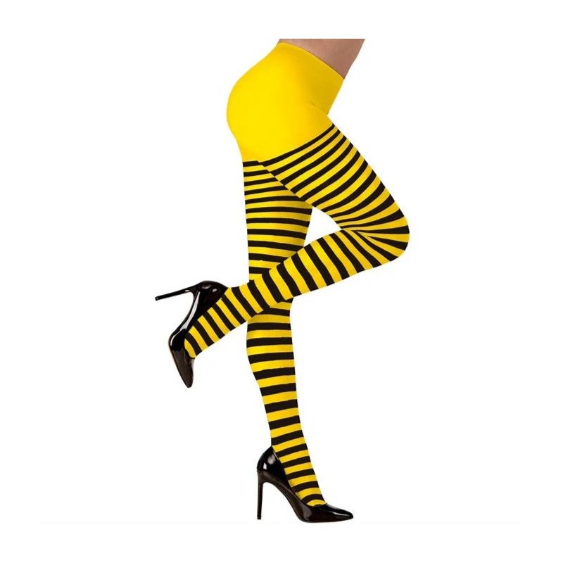 COLLANT ADULTE ABEILLE JAUNE RAYE NOIR TAILLE XL