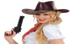 CHAPEAU COW BOY WESTERN BRUN OU MARRON EFFET FAUX CUIR