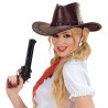 CHAPEAU COW BOY WESTERN BRUN OU MARRON EFFET FAUX CUIR