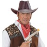 CHAPEAU COW BOY WESTERN BRUN OU MARRON EFFET FAUX CUIR