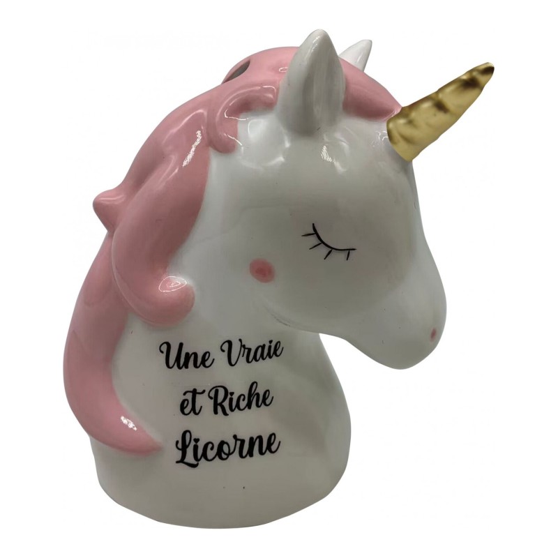 TIRELIRE LICORNE ( UNE VRAIE ET RICHE LICORNE )