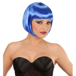 PERRUQUE CARRE COURT AVEC FRANGE BLEU CHANEL