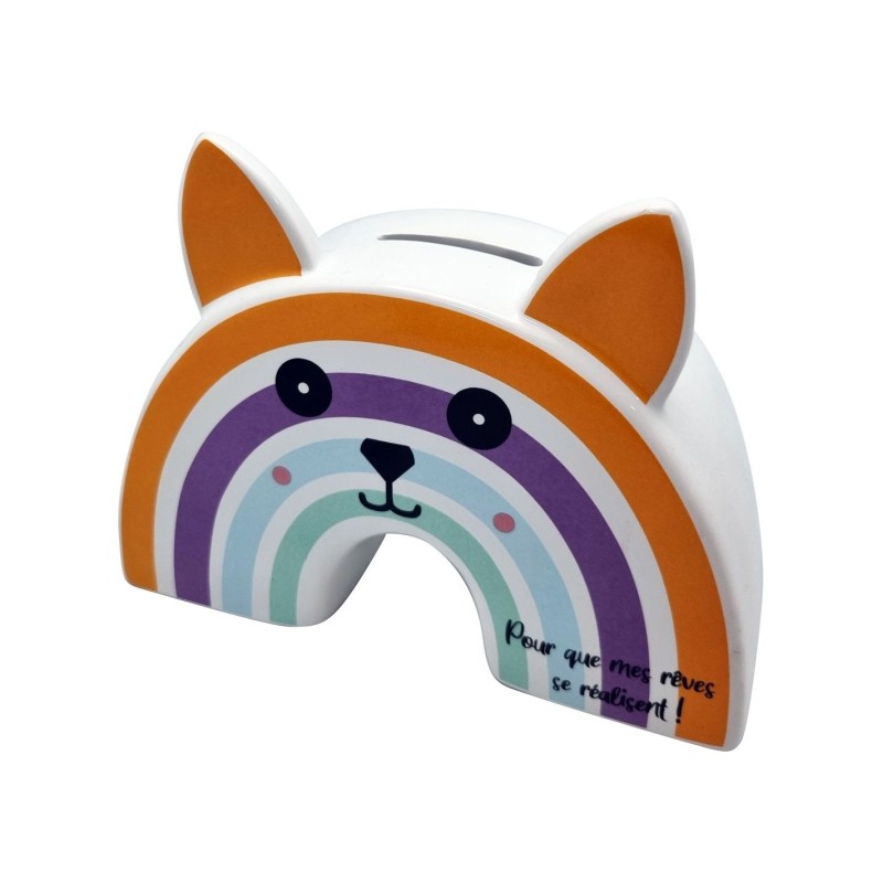 TIRELIRE ARC-EN-CIEL RENARD