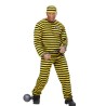 DEGUISEMENT PRISONNIER DALTON RAYE NOIR/JAUNE CHEMISE PANTALON ET CALOT TAILLE M