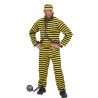 DEGUISEMENT PRISONNIER DALTON RAYE NOIR/JAUNE CHEMISE PANTALON ET CALOT TAILLE M