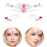BIJOUX OU STRASS DE VISAGE CHARME ROSE ET ARGENT