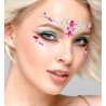 BIJOUX OU STRASS DE VISAGE CHARME ROSE ET ARGENT