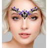 BIJOUX OU STRASS DE VISAGE MALEFIQUE NOIR ET VIOLET