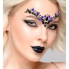 BIJOUX OU STRASS DE VISAGE MALEFIQUE NOIR ET VIOLET