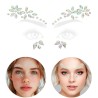 BIJOUX OU STRASS DE VISAGE FLEUR ARGENT