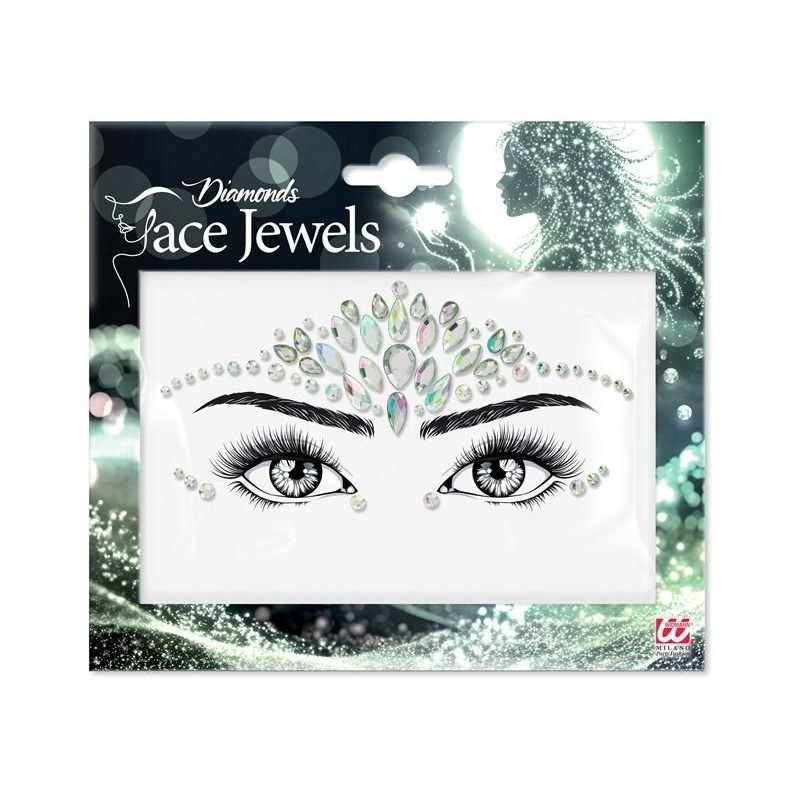 BIJOUX OU STRASS DE VISAGE DIAMANTS ARGENT