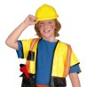 CASQUE DE CHANTIER JAUNE EN PLASTIQUE DUR ENFANT TOUR DE TETE REGLABLE