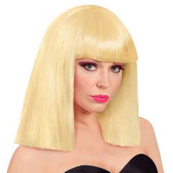 PERRUQUE CRAZY SHOW BLONDE COUPE CARRE LONG AVEC FRANGE