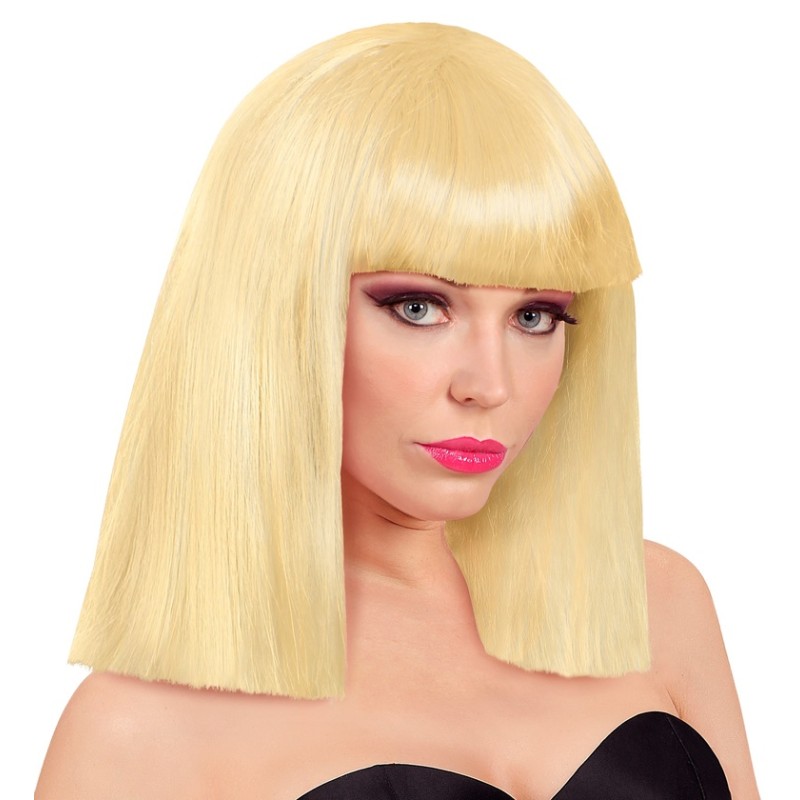 PERRUQUE CRAZY SHOW BLONDE COUPE CARRE LONG AVEC FRANGE
