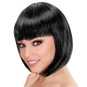 PERRUQUE LOU LOU CARREE COURT NOIR AVEC FRANGE