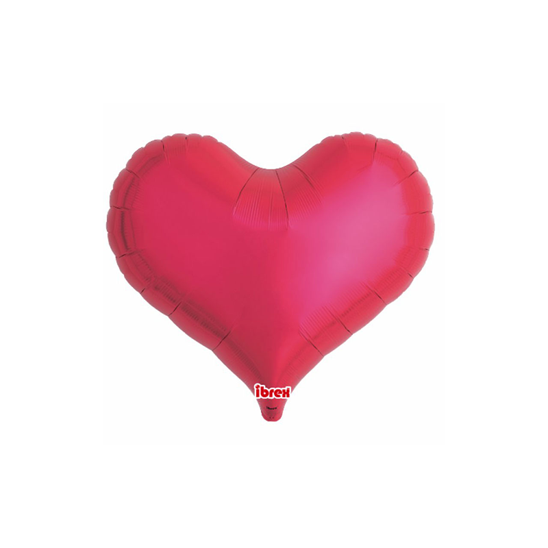 BALLON METALLIQUE COEUR JELLY ROUGE 25 " 63 CM