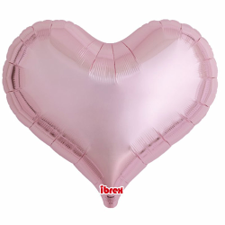 BALLON METALLIQUE COEUR JELLY ROSE CLAIR 63 CM 25"