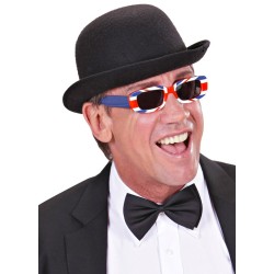 CHAPEAU MELON FEUTRE LUXE NOIR AVEC RUBAN NOIR