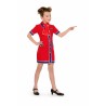 DEGUISEMENT HOTESSE DE L'AIR ROBE ROUGE TAILLE 6 ANS