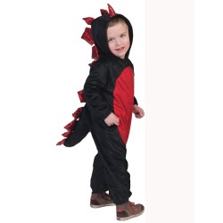 DEGUISEMENT DRAGON ROUGE/NOIR TAILLE 8 ANS 