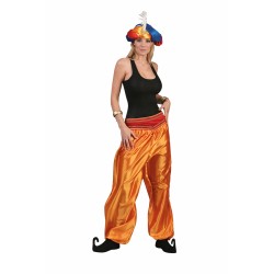 DEGUISEMENT PANTALON ORANGE CEINTURE ROUGE GENIE ALADIN FEMME TAILLE UNIQUE