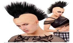 PERRUQUE PUNK CRETE NOIRE HOMME