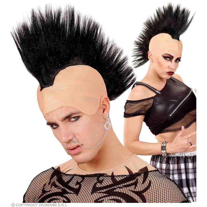 PERRUQUE PUNK CRETE NOIRE HOMME