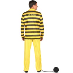 DEGUISEMENT PRISONNIER DALTON NOIR/JAUNE PANTALON JAUNE TAILLE L
