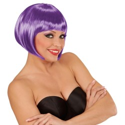 PERRUQUE CARRE COURT AVEC FRANGE VIOLET OU LILAS CHANEL