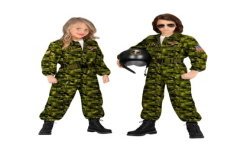 DEGUISEMENT COMBINAISON DE CAMOUFLAGE PILOTE DE CHASSE ENFANT TAILLE 128
