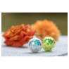 BOITE 10 BOULES A FACETTES COLORIS IRISE ASSORTIS DIA 4CM