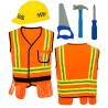 DEGUISEMENT ENFANT OUVRIER DE CHANTIER GILET CASQUE ET OUTILS