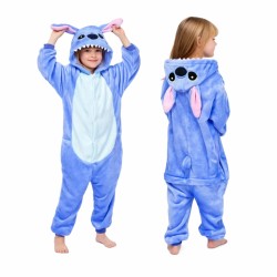 DEGUISEMENT STITCH ALIEN CREATURE BLEUE KIGURUMI TAILLE 110