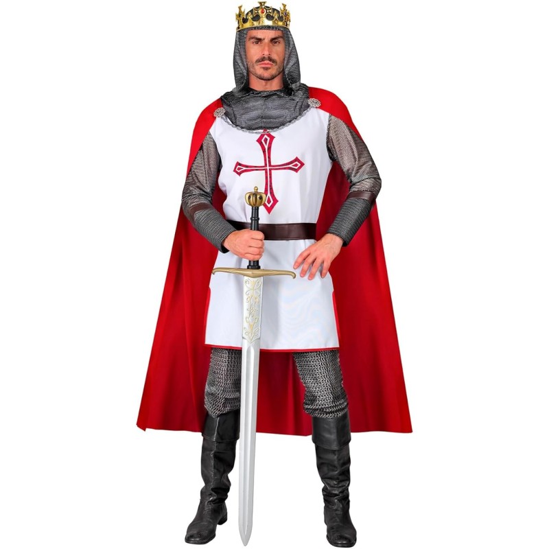 DEGUISEMENT CHEVALIER CROISE BLANC CROIX OCCITANE ROUGE TAILLE XL