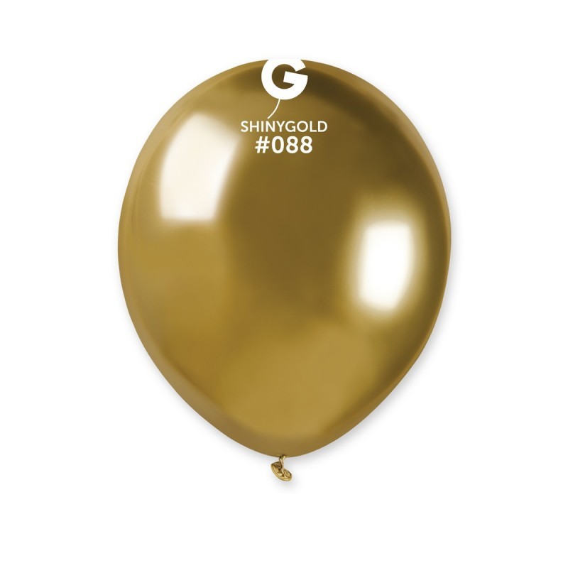 100 BALLONS BIO LATEX OR OU GOLD SHINY 13 CM 