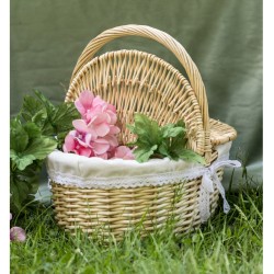 PANIER PIQUE NIQUE EN OSIER 28CM X 20CM X 26CM