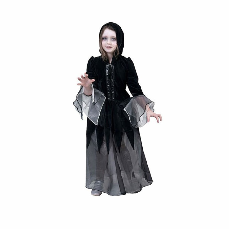 DEGUISEMENT ROBE VELOURS NOIRE GOTHICA TAILLE 164 CM