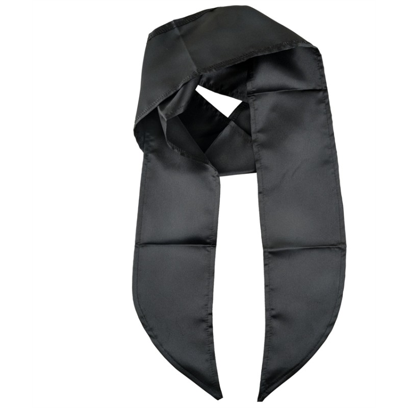 FOULARD SATIN NOIR 10 X 160 CM