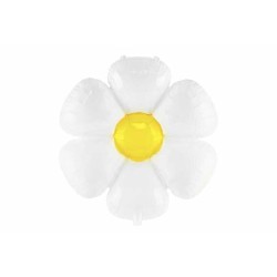 BALLON METALLIQUE FLEUR MARGUERITE 75 X 71 CM GONFLE
